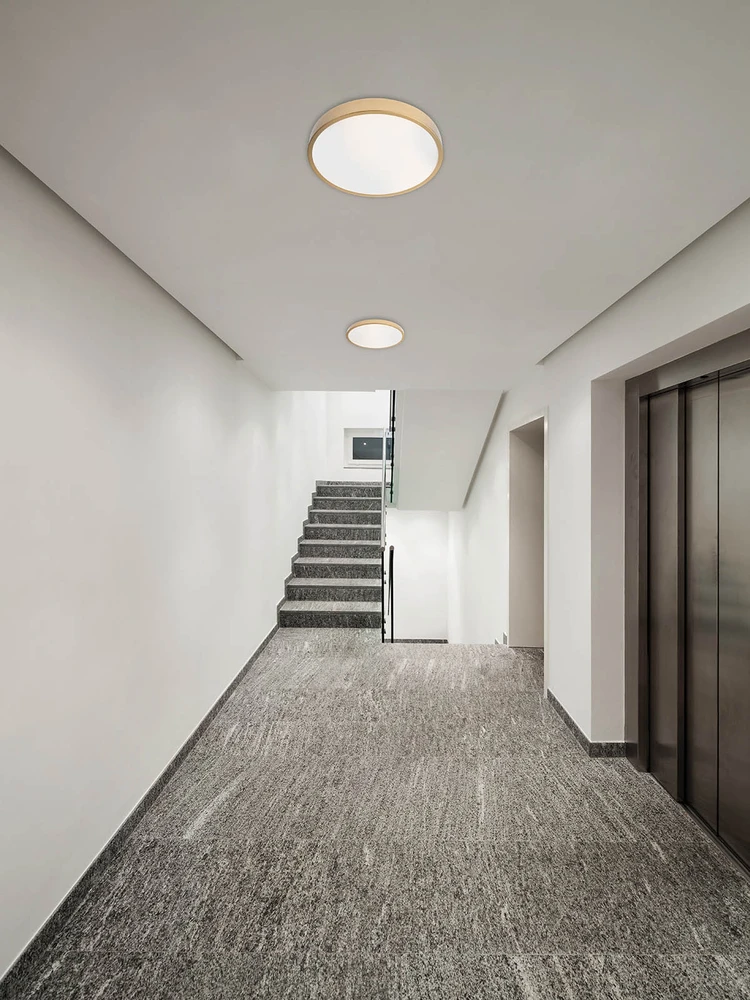 Lubinis šviestuvas 24W LED paviršinis šviestuvas KNOB, matinės aukso sp., 3000/6500K