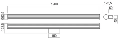24W LED sieninis šviestuvas DIZZY, baltas, 3000/4000K, IP44, 01-3265