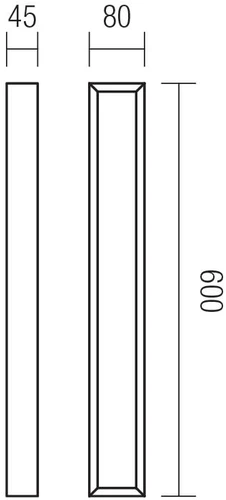 24W LED sieninis šviestuvas HORIZON, baltas, 3000/4000K, IP44, 01-3786