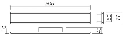 24W LED sieninis šviestuvas RAIL, baltas, 3000K, 01-2300