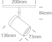 24W LED šviestuvas į magnetines sistemas MINI/MIDI/MAXI/P&P, baltas, 3000/3500/4000K, 48V, 38°, 42114B/W/V