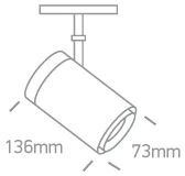 24W LED šviestuvas į magnetines sistemas MINI/MIDI/MAXI/P&P, baltas, 3000/4000K, 48V, 38°, DALI, 42114BL/W/V