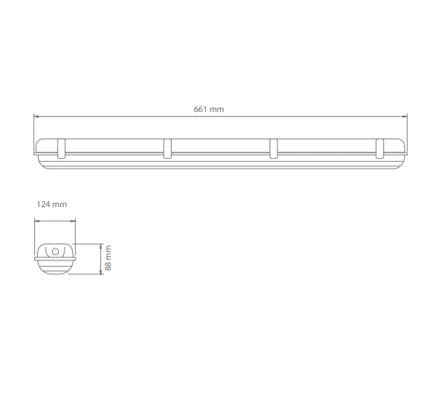 24W LED šviestuvas WARS 2x60 4000K