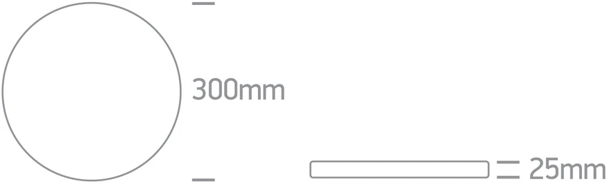 Lubinis šviestuvas 24W LED vidaus plafonas, apvalus, juodas, 2800/3200/4000K, 62006A/B/V