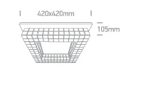 Lubinis šviestuvas 24W paviršinis šviestuvas, chromo sp., 3000K, 62184B/C/W