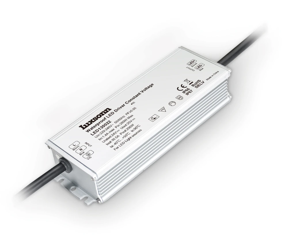 250W LED maitinimo šaltinis LUXSONN, 24V, IP67