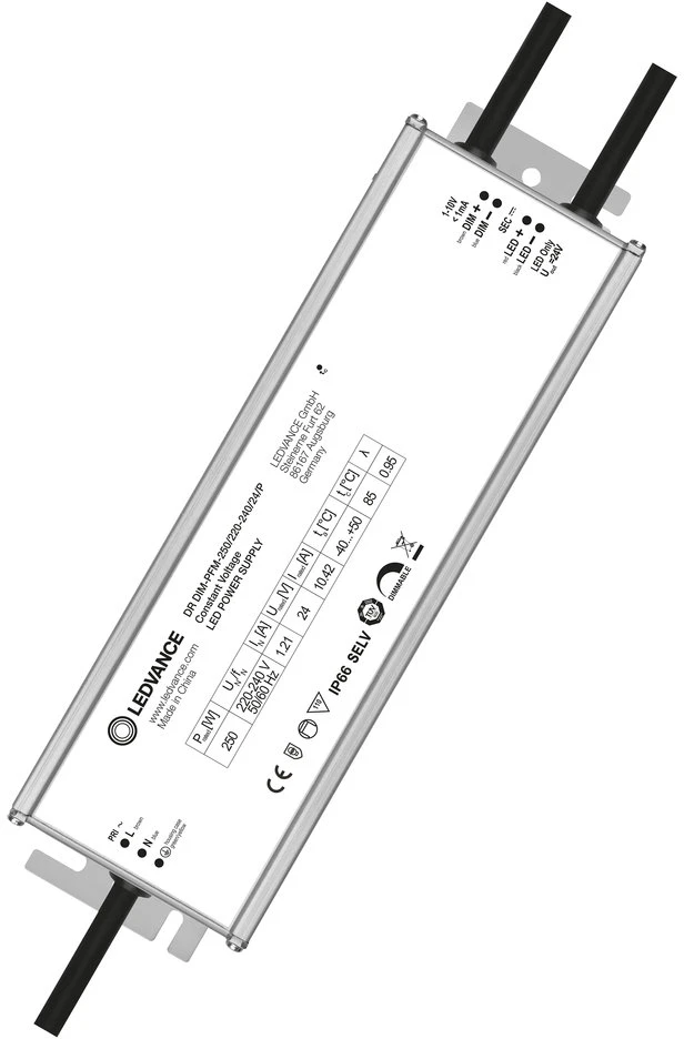 Ledvance 250W LED maitinimo šaltinis OUTDOOR PERFORMANCE -250/220-240/24/P, dimeriuojamas 1-10V