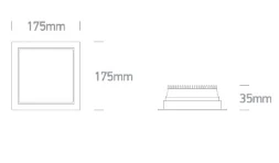 25W įleidžiamas šviestuvas, baltas, 3000/4000/6000K, IP44, 50125UV/W/V