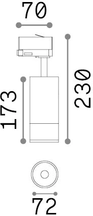 25W LED akcentinis šviestuvas į 3 fazių bėgelius EOS, juodas, 2700K, 340814