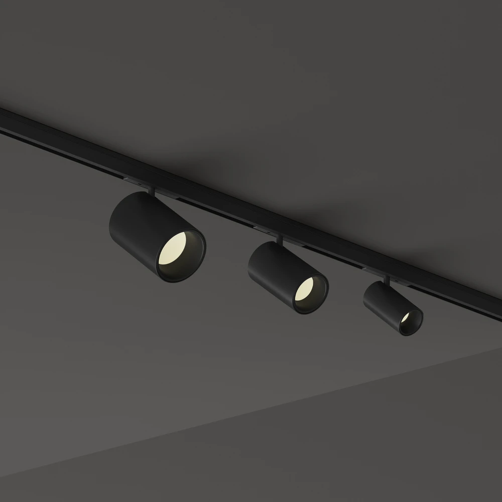 2,5W LED akcentinis šviestuvas į linijinės sistemos bėgelį DEVA, juodas, 4000K, reguliuojamas, 370170