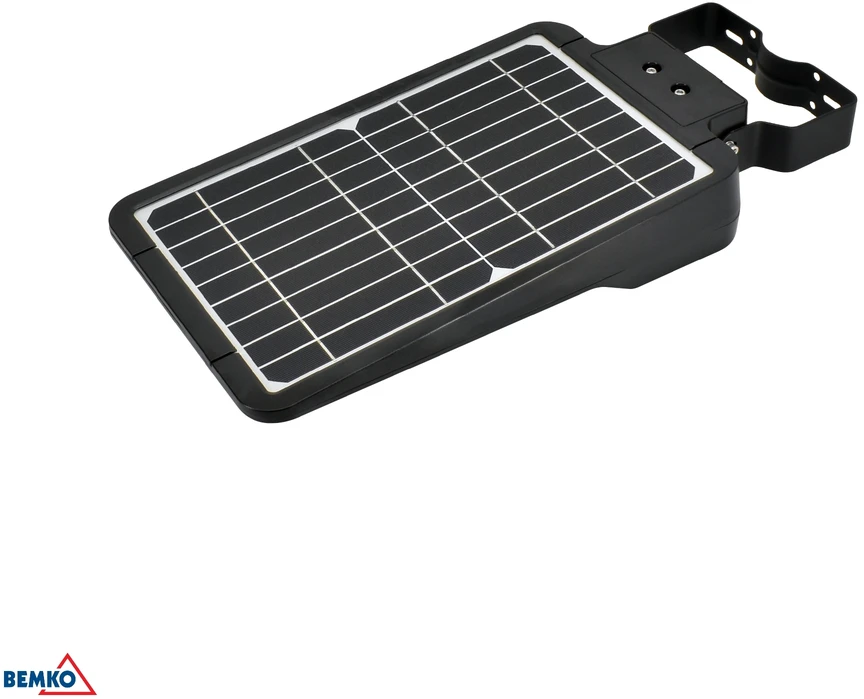 Bemko 25W LED gatvės šviestuvas su saulės baterija ir judesio davikliu, juodas, 4000K, IP65