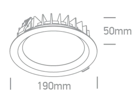 25W LED įleidžiamas šviestuvas, juodas, 3000/4000/5000K, IP65, 10125BX/B/V
