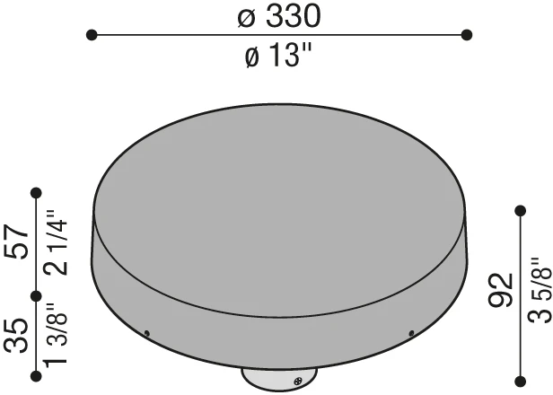 25W LED lauko šviestuvas LINE 330, rūdžių sp., 3000K