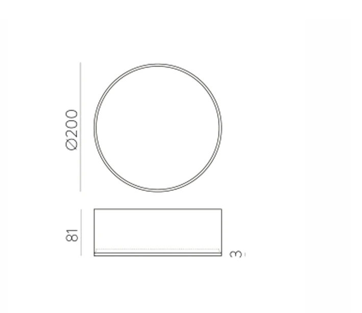 25W LED lubinis šviestuvas ALIS 200, baltas, 2700/4000K, IP44, P3998270B
