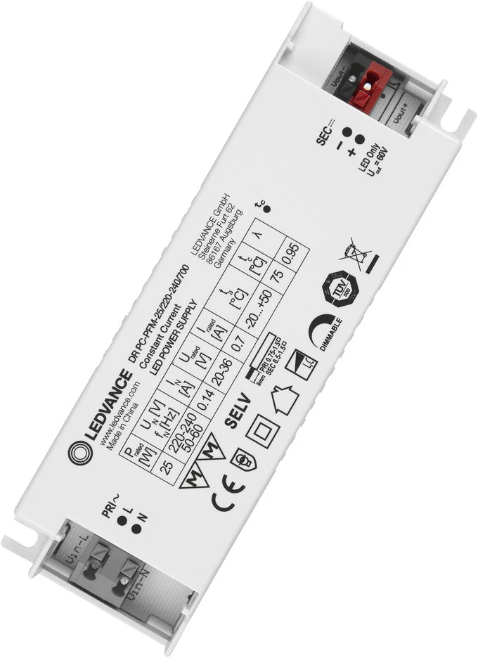 Ledvance 25W LED maitinimo šaltinis PHASE-CUT PERFORMANCE -25/220-240/700, dimeriuojamas