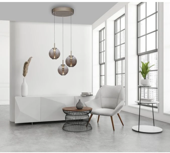 25W LED pakabinamas šviestuvas E-INFINITY, bronzos sp., 2200-5000K, dimeriuojamas, reguliuojamo aukščio
