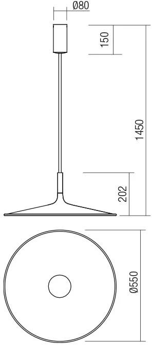25W LED pakabinamas šviestuvas KAI, oranžinis, 3000K, 01-3040