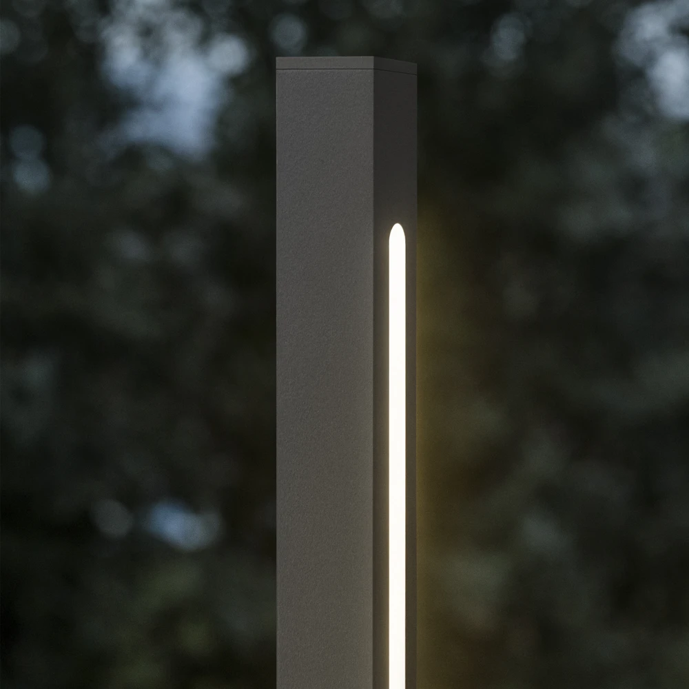 25W LED pastatomas lauko šviestuvas JEDI, juodas, 3000K, IP65, 293202