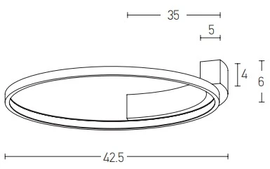 Lubinis šviestuvas 25W LED paviršinis lubų šviestuvas, baltas, 3000K, 2075