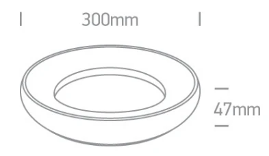 Lubinis šviestuvas 25W LED plafonas, baltas, 3000K, 67402/W/W