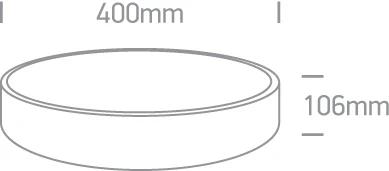 Lubinis šviestuvas 25W LED plafonas, baltas, 4000K, 62125D/W/C