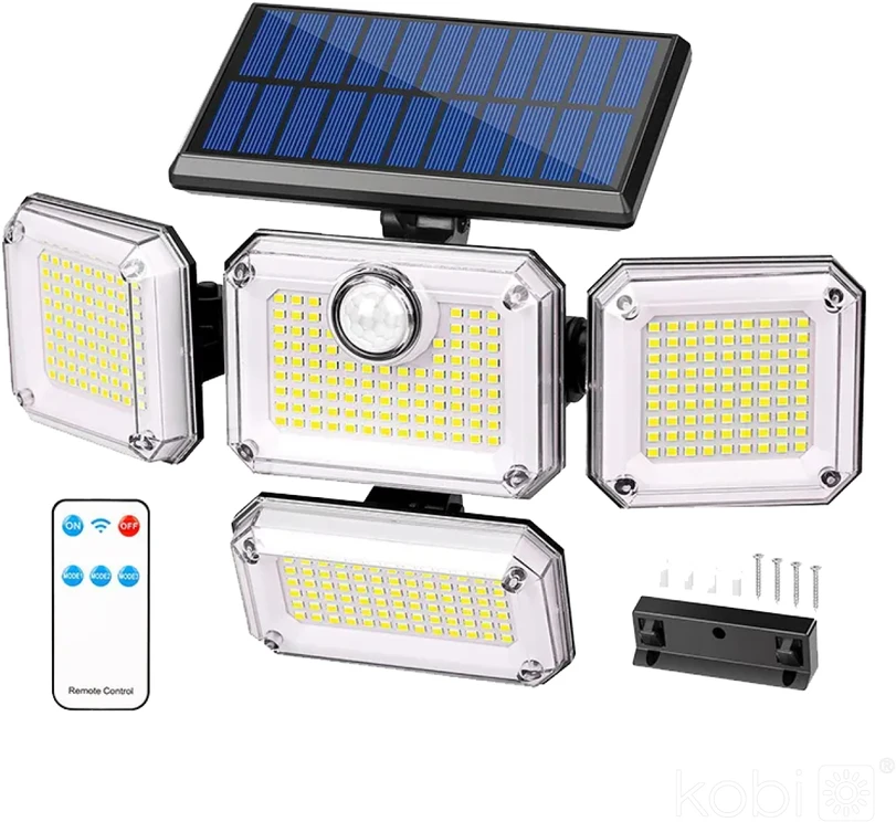 2,5W LED prožektorius su saulės baterija GLOW G2, juodas, 6500K, su judesio davikliu, IP44