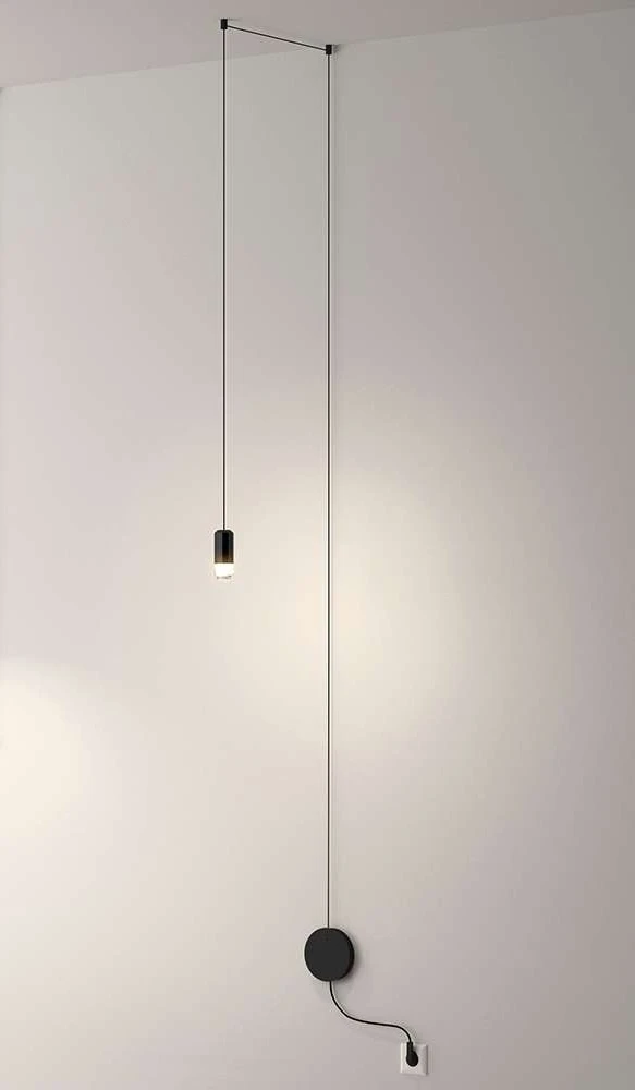 2,5W LED sieninis šviestuvas FLUSSO WALL, juodas, 3000K