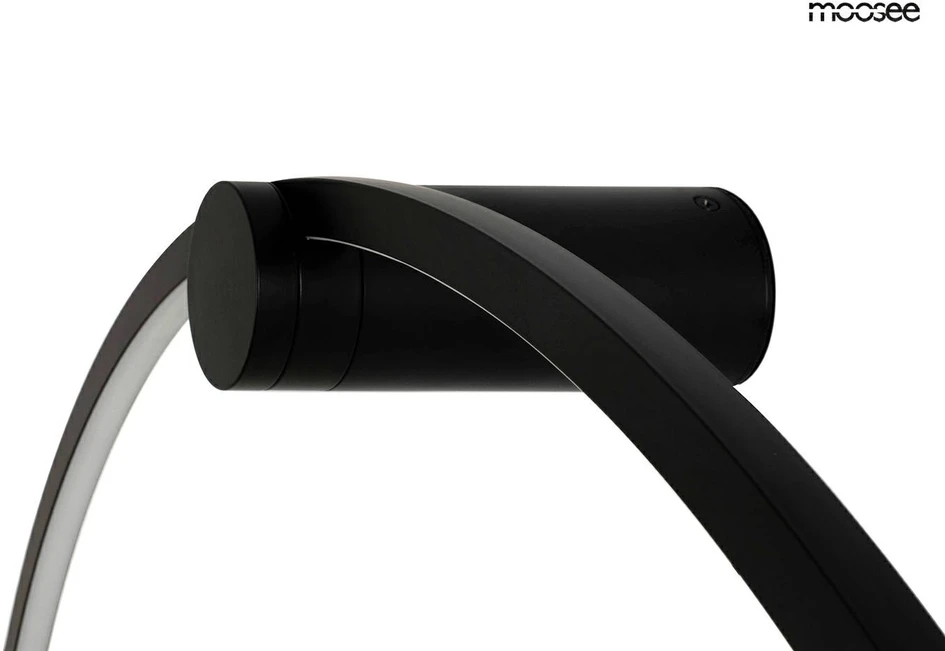 25W LED sieninis šviestuvas HOOP 60, juodas, 3000K