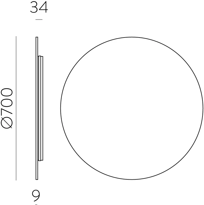 25W LED sieninis šviestuvas SOUND, antracito sp., 2700K, A4033090GR