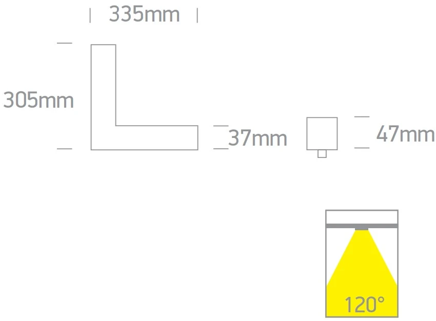 25W LED šviestuvas į magnetines sistemas ONELIGHT MAXI, juodas, 3000K, DALI, 42100EL/B/W
