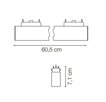 Ideal Lux Magnetinis šviestuvas Montuojamas Į Bėgelį Arca Wide 60 Cm 3000K 222950