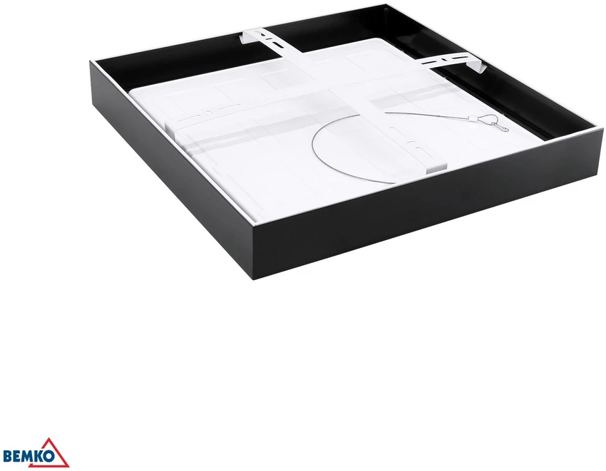 Luxmena 26-34W LED paviršinė panelė GRANDER, juoda, 3000K/4000K/6500K, IP44