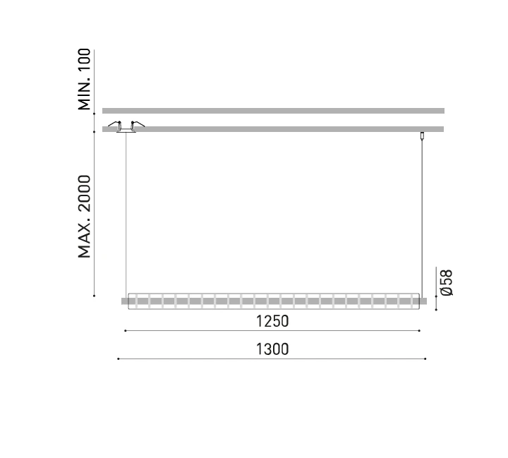 Pakabinamas šviestuvas 26,5W LED pakabinamas linijinis šviestuvas LOOP, baltas, 3000K