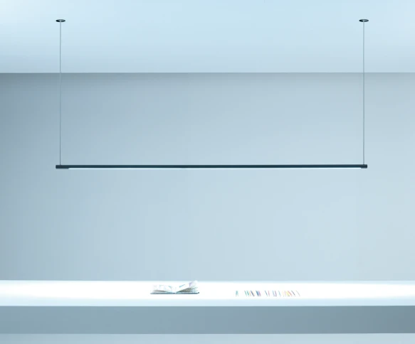 26W LED linijinis pakabinamas šviestuvas POP P120, juodu korpusu, 3000K, 124cm