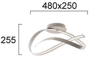 26W LED lubinis šviestuvas RIBBON, smėlio sp., 3000K, 4325602