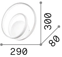 26W LED sieninis šviestuvas OZ, žalvario sp., 2700K, 342245