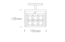 26W šviestuvas į magnetines sistemas, juodas, 3000K, reguliuojamas, 42118/B/W