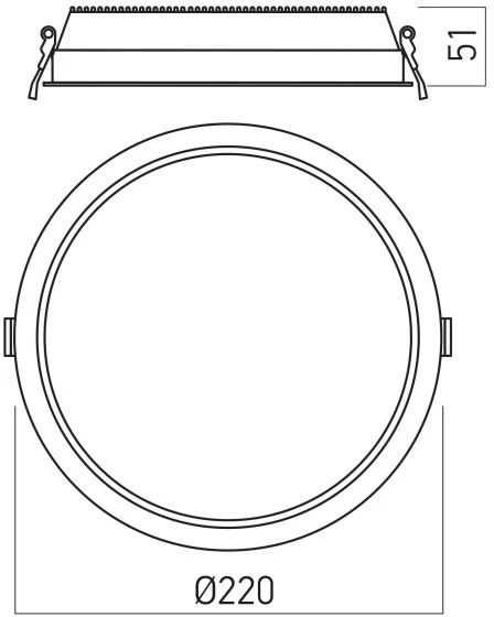 28W LED įleidžiamas šviestuvas XEVO ROUND, juodas, 3000/4000/6000K