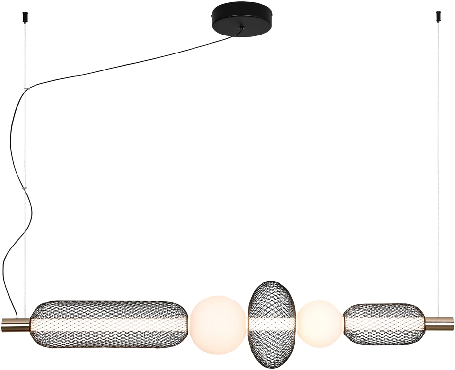 Viokef 28W LED pakabinamas šviestuvas MARGOT, juodos/aukso sp., 3000K, 4311600