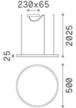 28W LED pakabinamas šviestuvas ORACLE SLIM, baltas, 4000K, dimeriuojamas, 342030