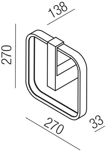 28W LED sieninis šviestuvas ORION, baltas, 2700/3000/4000K, dimeriuojamas, 01-3886