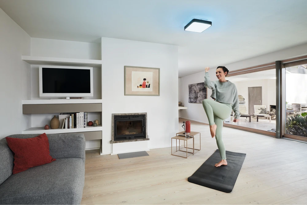 Lubinis šviestuvas 28W paviršinis šviestuvas, juodas, 3000…6500K, išmanus+WiFi valdymas