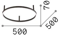 29W LED lubinis šviestuvas ORACLE SLIM, juodas, 2700K, 341880