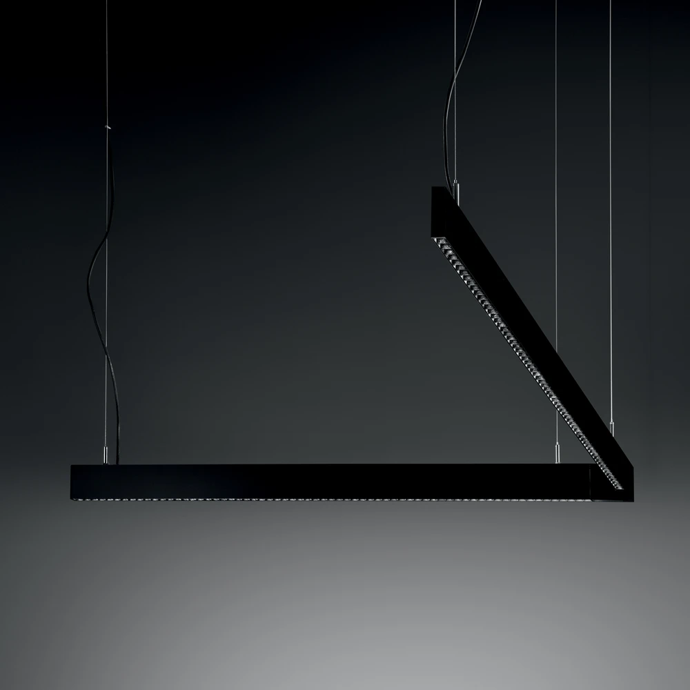 Pakabinamas šviestuvas 29W LED pakabinamas linijinis šviestuvas STEEL, juodas, 3000K, dimeriuojamas, šviestuvai gali būti jungiami į liniją, 367590