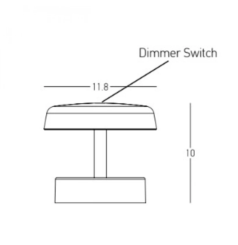2W LED įkraunamas stalo šviestuvas, baltas, 3000K, dimeriuojamas, IP44, E401