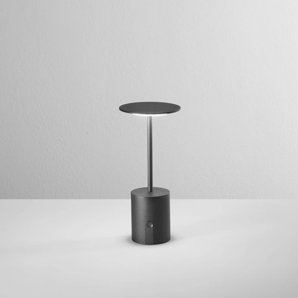 2W LED įkraunamas stalo šviestuvas LIBERTY, juodas, dimeriuojamas, IP44