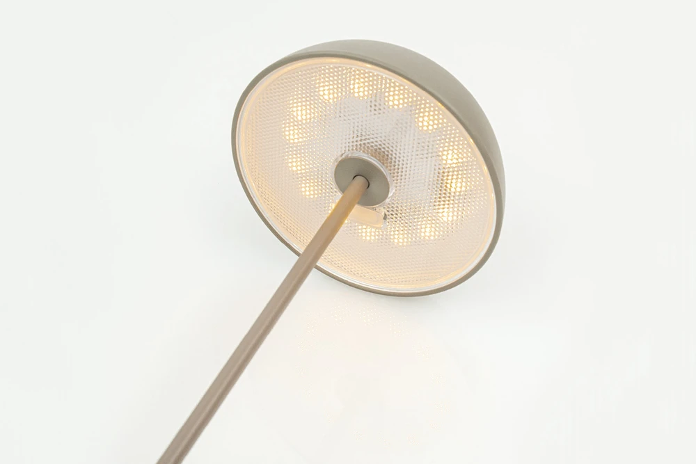 2W LED įkraunamas stalo šviestuvas, pilkas, 2700K, dimeriuojamas, IP44, E487