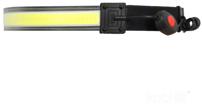 2W LED įkraunamas žibintuvėlis ant galvos H-MPR LED2B, juodas, 6000K/raudona šviesos sp.