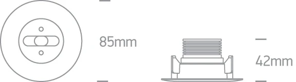 2W LED įleidžiamas avarinis šviestuvas, baltas, 6000K, 89002