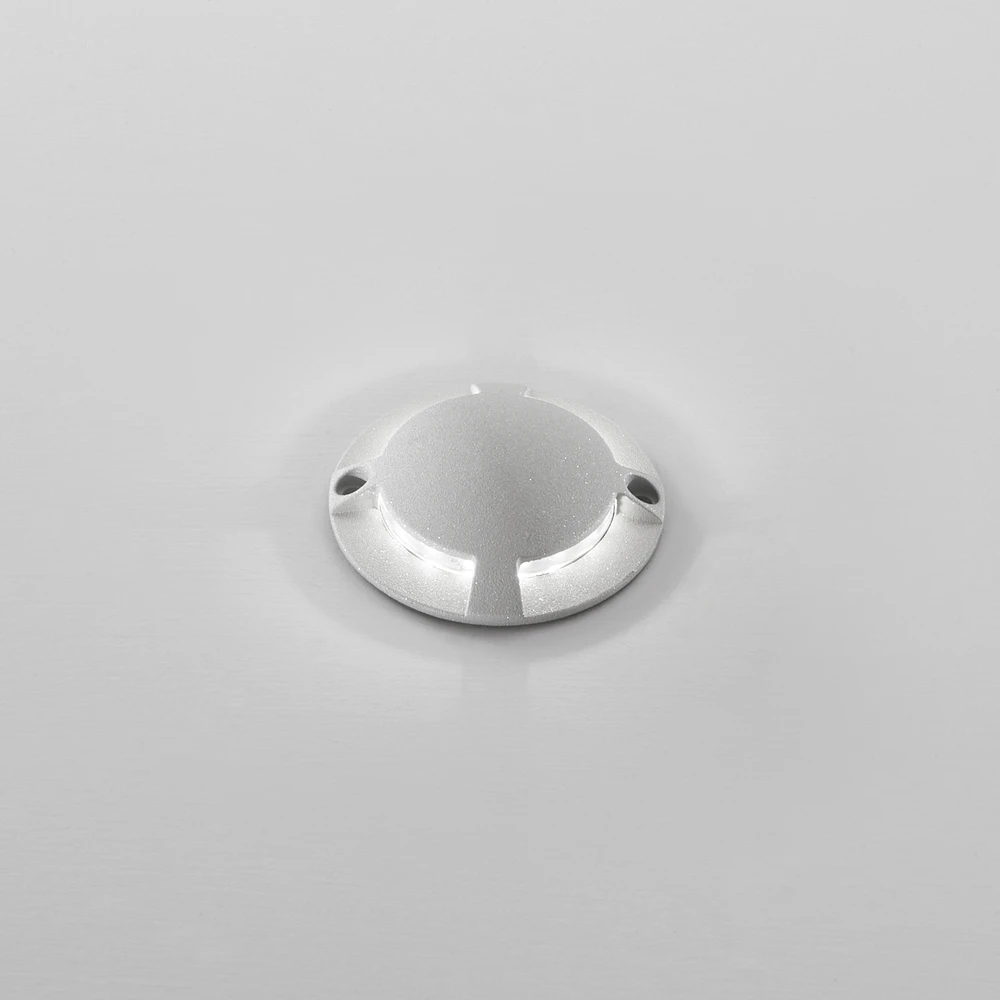 2W LED įleidžiamas į grindinį šviestuvas ELMO, sidabro sp., 3000K, IP65